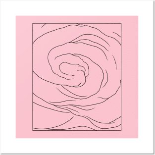 Abstraction White Rose Posters and Art